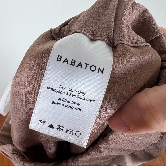 Aritzia Babaton the dexter pull on tuxedo pants Tan Size M - Picture 7 of 8